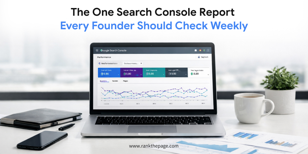 The One Search Console Report Every Founder Should Check Weekly