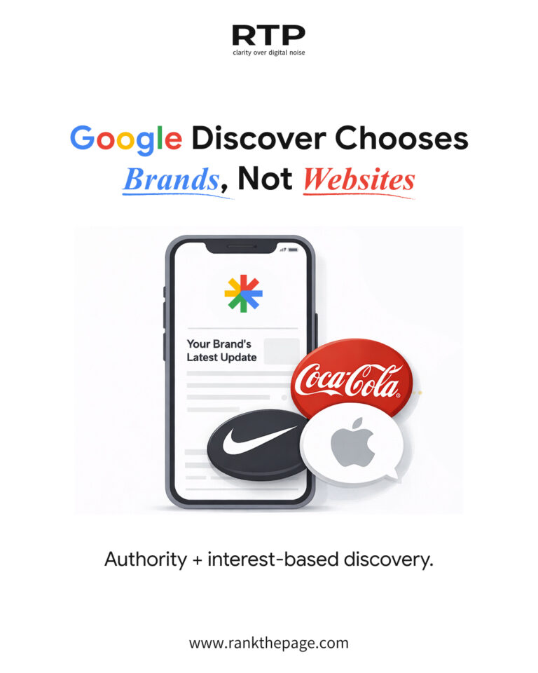 Google Discover Chooses Brands not Websites