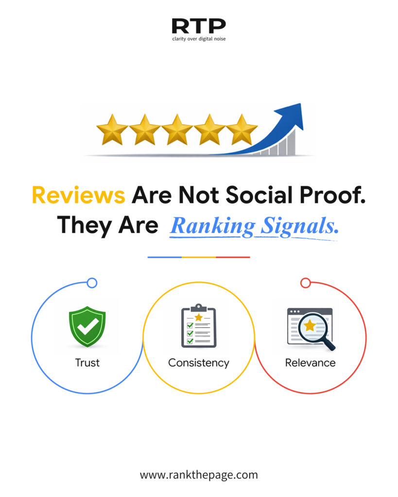 Reviews Are Not Social Proof. They Are Ranking Signals.
